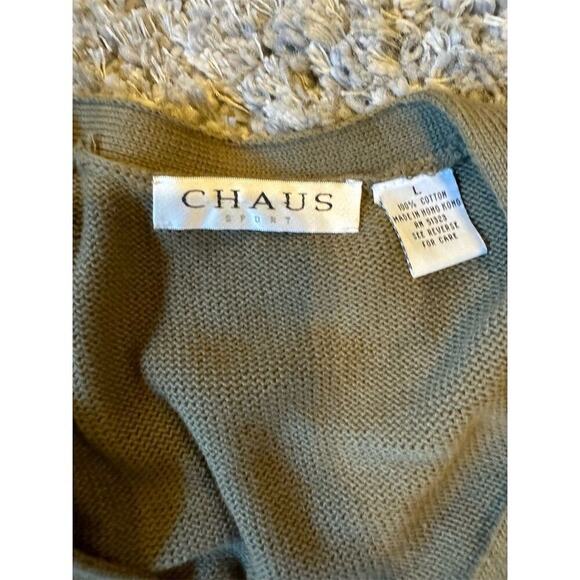 Chaus Women's Green Sleeveless Vest  Button-Down Front Knit Vest Size Large NWT - Picture 4 of 8